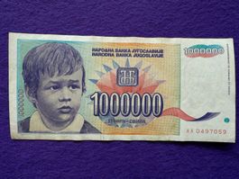 *** Belgrad 1993 - 1 Million Dinara - Iris Blume