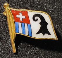 GG022 - Brosche Flagge Bragtank AG Basel Binnenschifffahrt