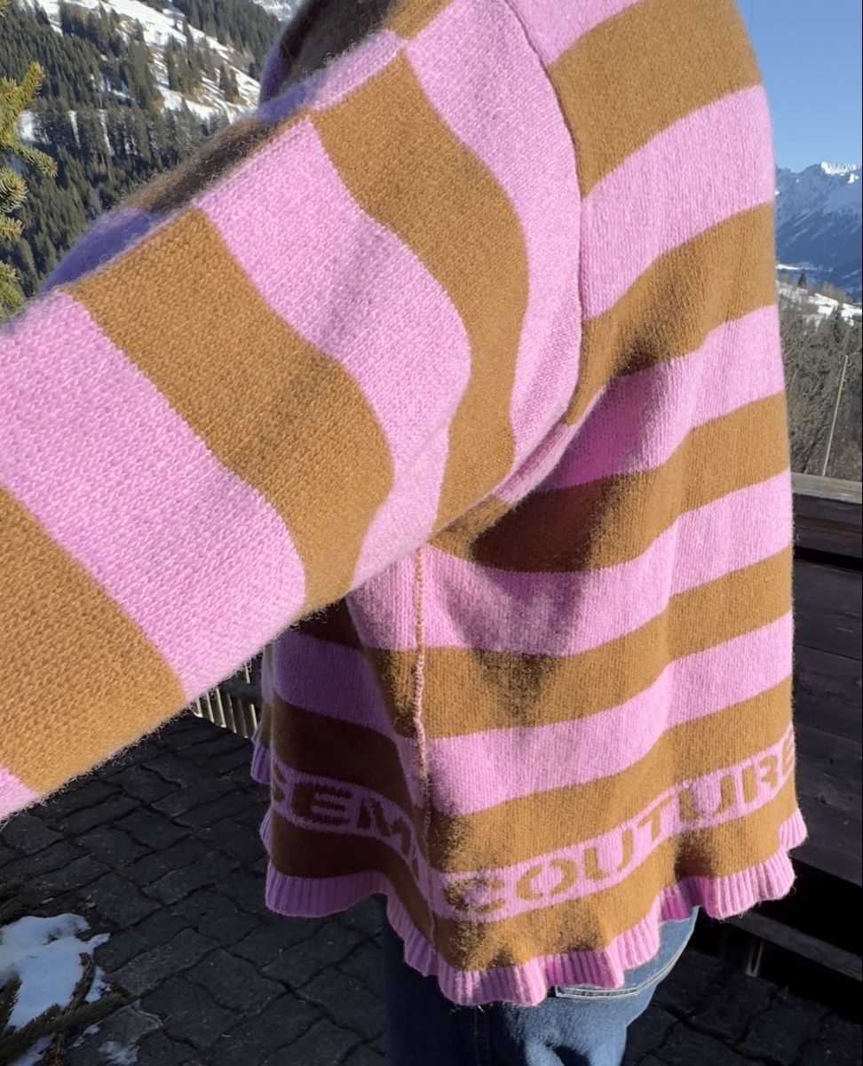 Pullover & Sweatshirts: SEMICOUTURE Pullover gestreift lila braun Grösse S – Neu (gemäss Beschreibung) aus Landquart von Happyhippo42 4
