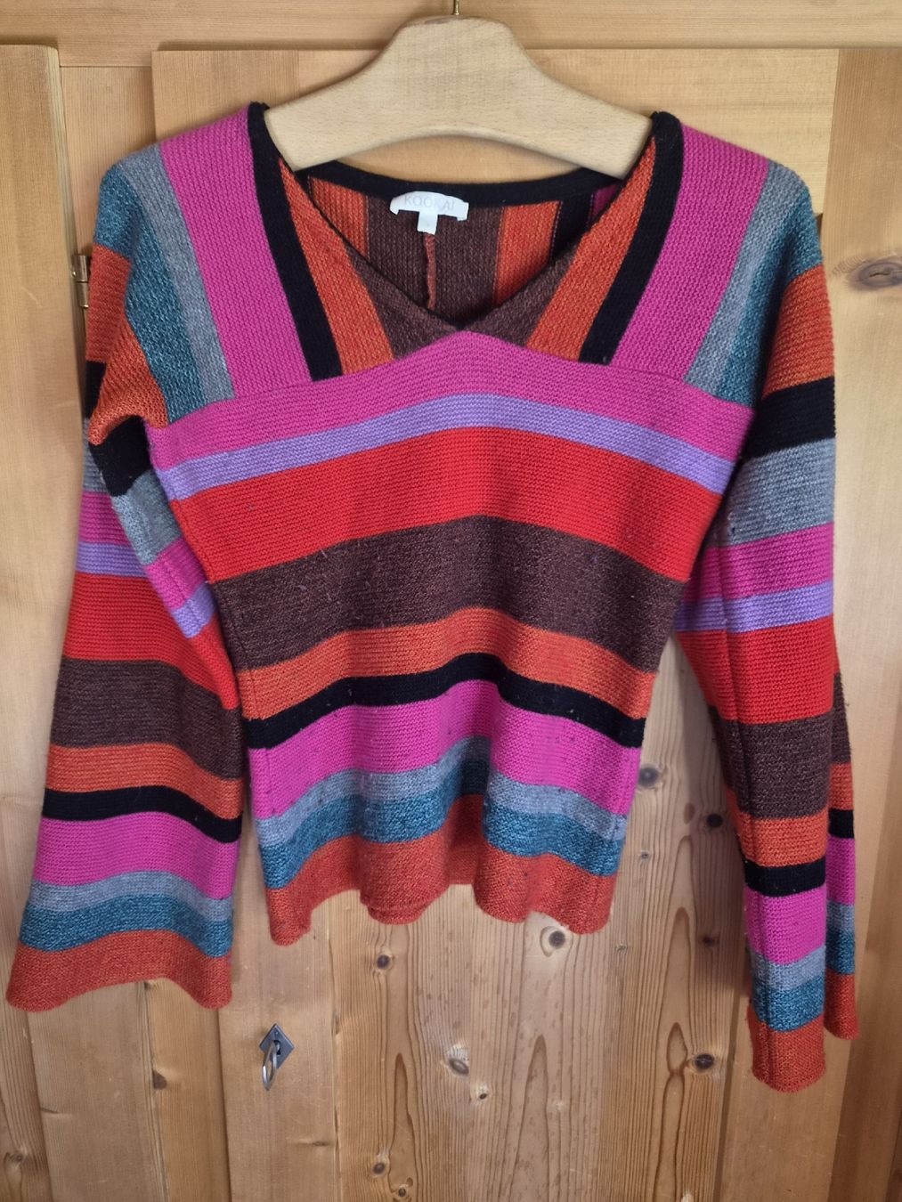 Kookai Pullover & Sweatshirts: Strickpullover Kookaï Gr 1 gestreift Trompetenärmel Mängel – Defekt aus Wattwil von tannenmeise73