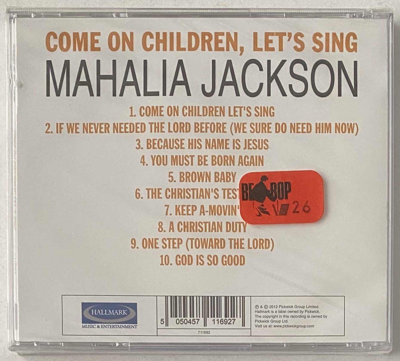 CD: Mahalia Jackson, Come On Children, Let's Sing – Nuovo e nell'imballaggio originale da Flums venduto da Asquillo 1