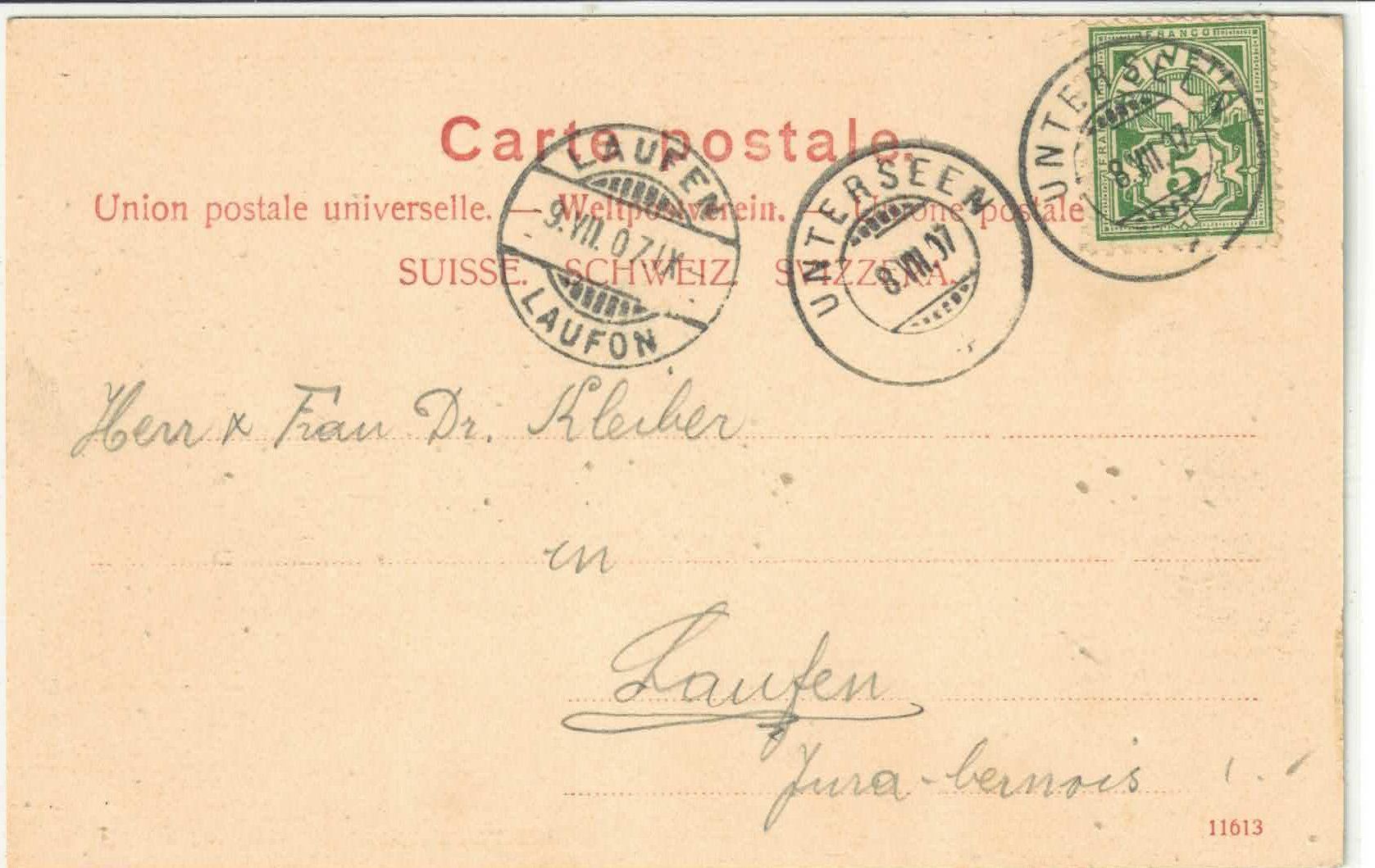 Cartoline postali: Unterseen - Interlaken – Usato da Ettingen venduto da Kartenplanet 1
