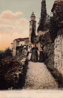 Morcote, Sortita dalla Chiesa, circolata 1918