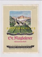 Etikette für Wein - St. Magdalener "Kleinsteinerhof" /bd