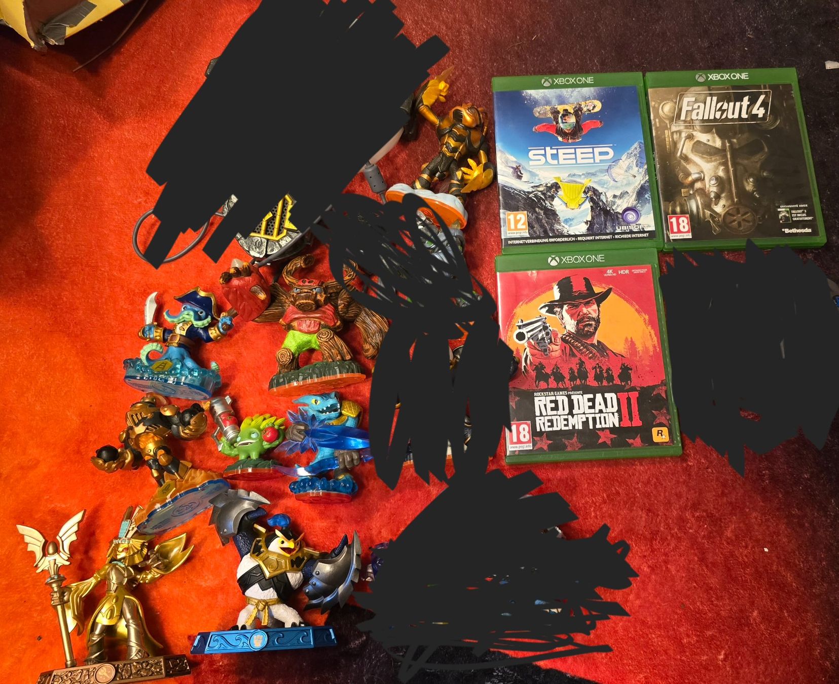 Microsoft Jeux: selling XBOX ONE lot (controller sold some figures sold). – D'occasion à Bôle par Loursnoir78