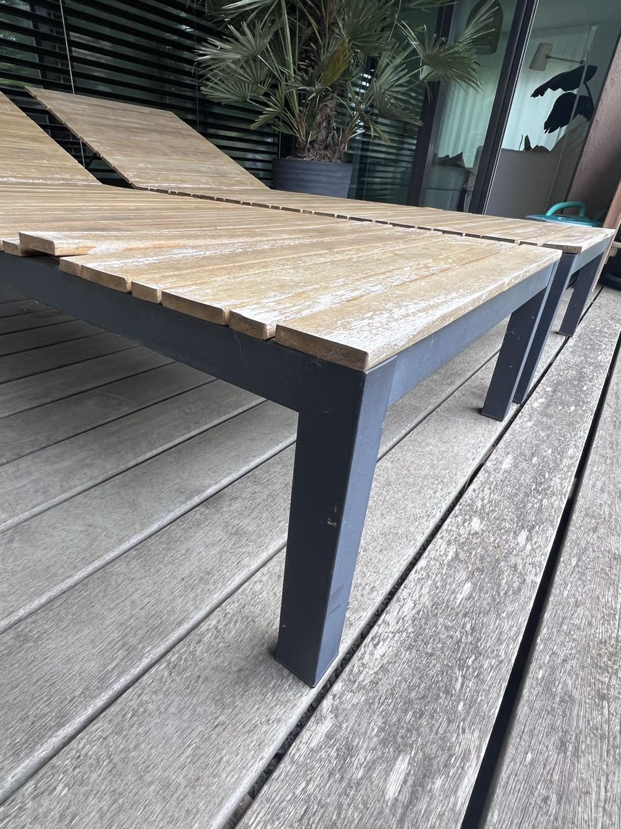 Sedie a sdraio: 2er Set Liegestühle Holz/Metal – Usato da Horgen venduto da laurakm 4
