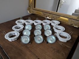 9 Halogen Einbauspots, inkl. Fassung