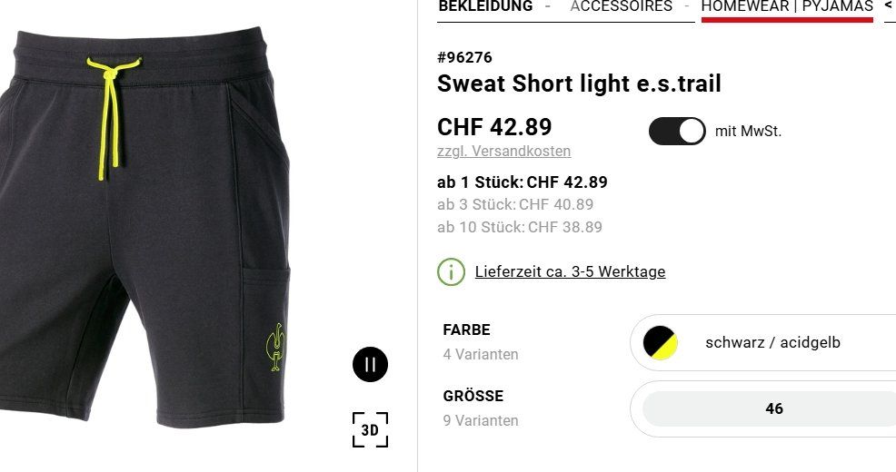 Pantaloni: Engelbert Strauss Sweat Shorts e.s.trail, Grösse 46, – Usato da Nufenen venduto da bine21 2