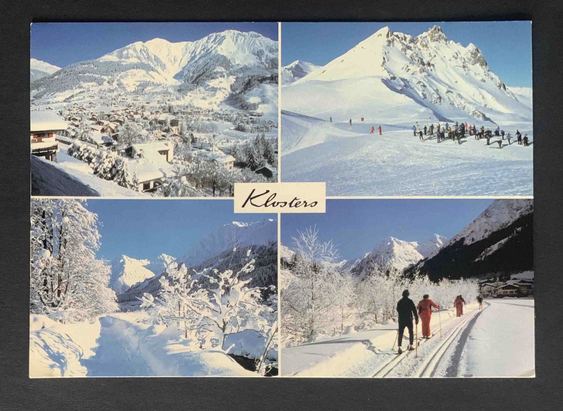 Cartoline postali: AK Klosters Mehrbildkarte Winter – Usato da Goldau venduto da artelier1
