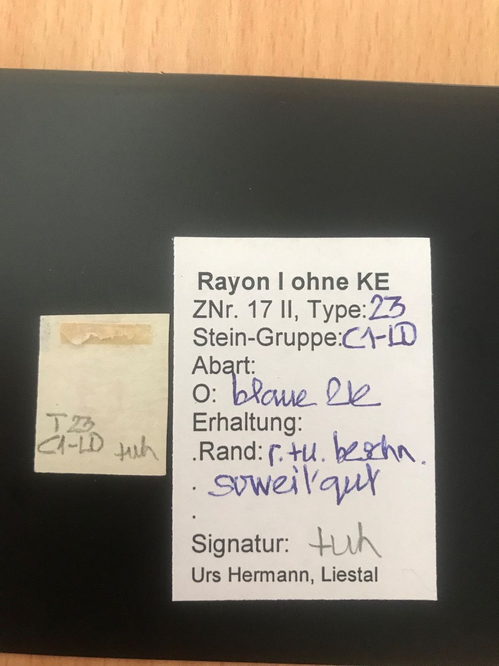 Tous les timbres: Rayon 17 II hellblau - C1 mit Kleinattest – D'occasion à stäfa par brandy66 1