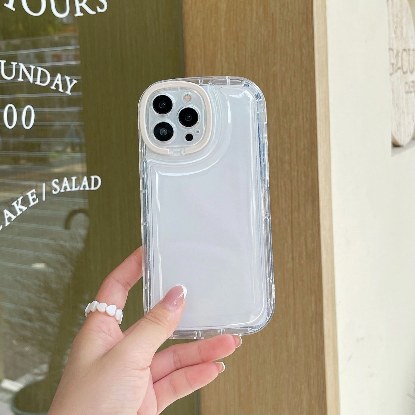 Cover & Protezioni schermo: Transparent, iPhone15 Pro Max, protection case with stand – Nuovo e nell'imballaggio originale da Gattikon venduto da Sarahs_Schatzkammer