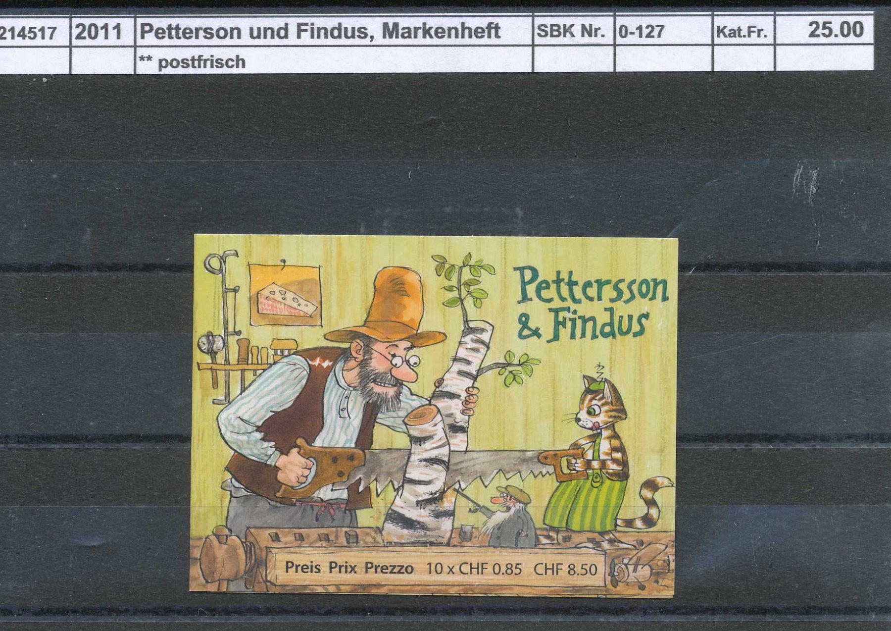 Alle Briefmarken: 2011 Petterson und Findus, Markenheft, ** postfrisch – Neu (gemäss Beschreibung) aus Winterthur von Zupogeru