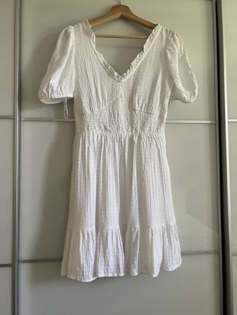 White Summer Dress, Size S, Perfect for Sunny Days!