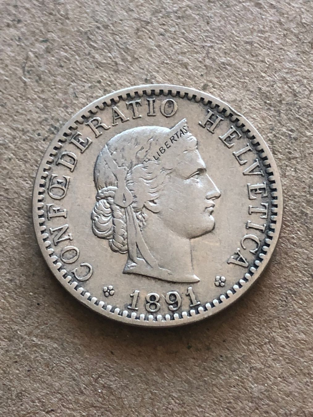 Toutes les monnaies: 20 Rp. 1891 – D'occasion à Schötz par Odpa