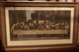 Cadre "La Cène" Compagnon Genève Vintage Doré