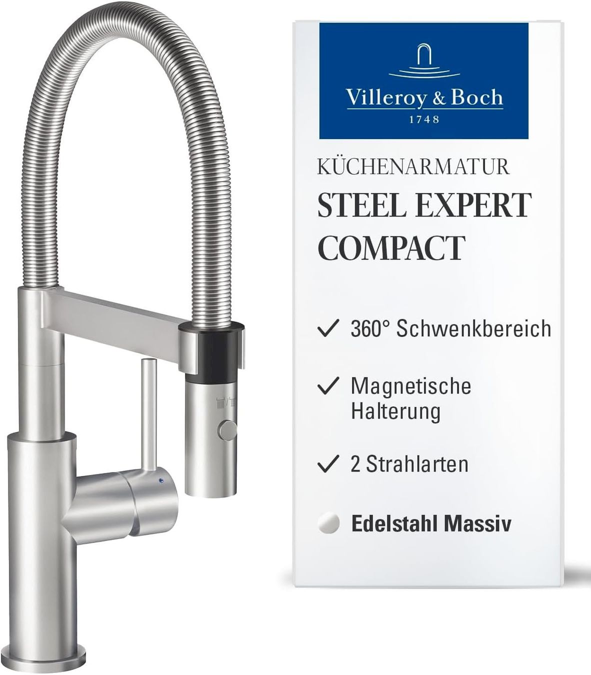 Rubinetteria: Villeroy & Boch Steel Expert Compact – Nuovo e nell'imballaggio originale da Bottighofen venduto da zaap 1