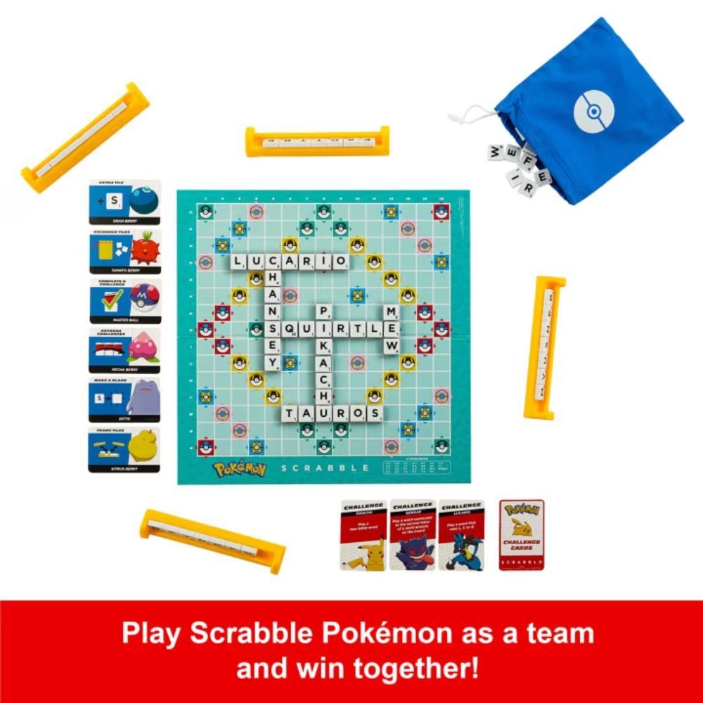 Mattel Giochi: Scrabble Board Game Pokemon Edition – Nuovo e nell'imballaggio originale da Genève venduto da Cardtreasure 1