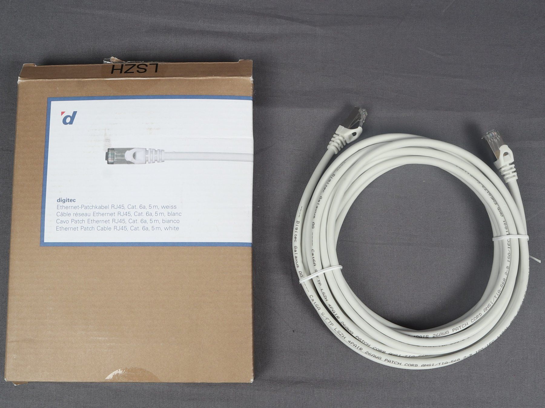 Digitec Kabel: DIGITEC Ethernet-Patchkabel 5m, weiss – Neu (gemäss Beschreibung) aus Steinen von Restwert_Steinen