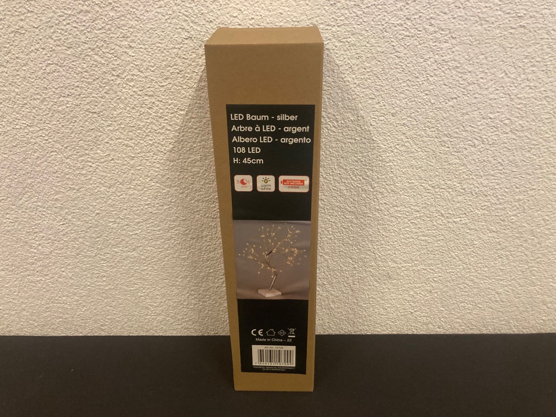 Tutte le decorazioni: LED Baum, 45cm hoch, 108 LED, silber, mit Timerfunktion – Nuovo e nell'imballaggio originale da Neuenhof venduto da jorogo 2