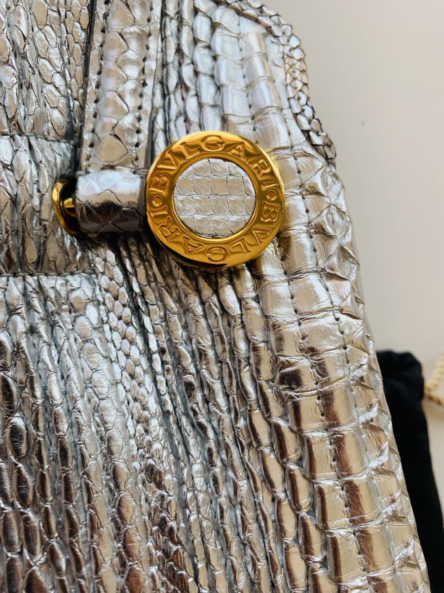Bulgari Taschen für Damen: BULGARI Python Clutch silber wie neu – Gebraucht aus Herrliberg von nominemola 2