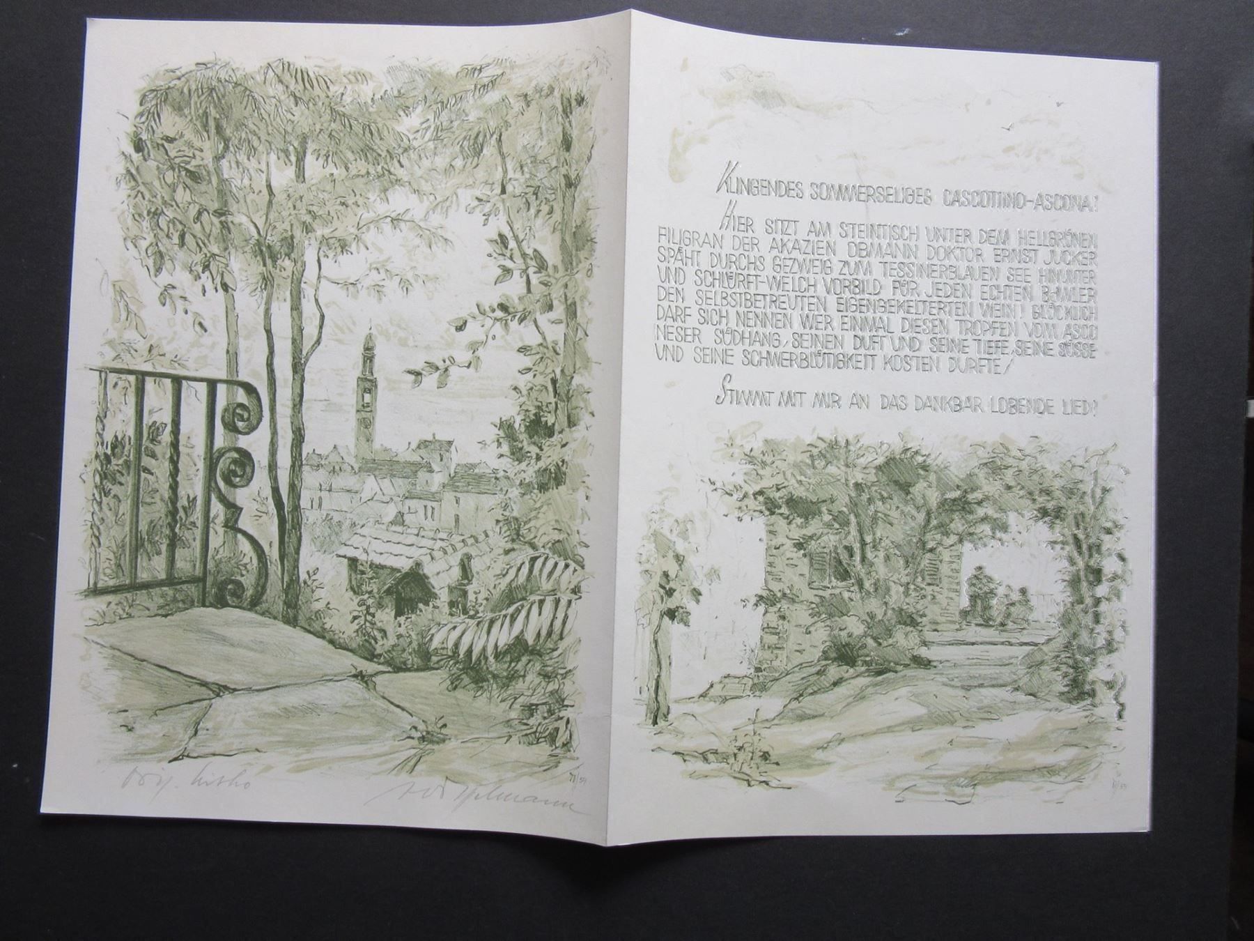 Grafica & Litografie: Diggelmann Alex Walter  LITHOGRAPHIE SIGNIERT – Usato da Gersau venduto da grafik-kunst