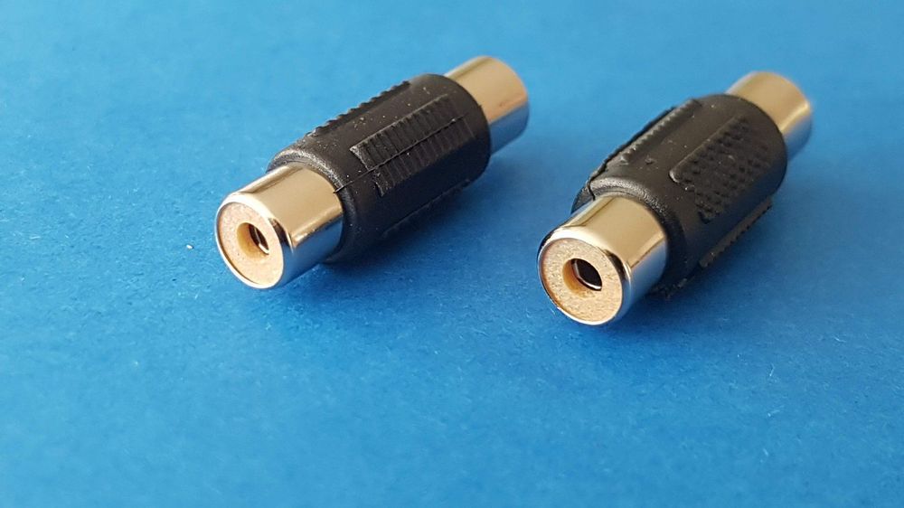 2 x CHINCH auf CHINCH Kupplung Adapter (RCA-RCA) (Neu und ...