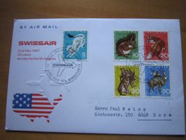 PJ Serie 1966 auf FLUG 1967 Swissair 20 Ja Flug Nordatlantic