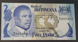 2 PULA / BOTSWANA ND (1983-87) (BANKFRISCH)