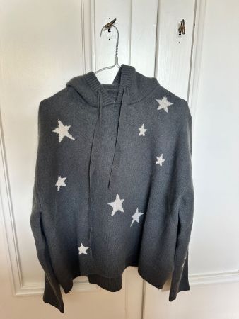 Zadig & Voltaire Marky stars grey cashmere sweater hoodie S
