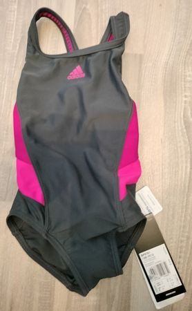 Badeanzug Mädchen Adidas Dunkelgrau Pink Grösse 98 neu