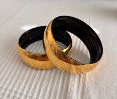 Set Armreifen mit Blattgold (2 Stück)