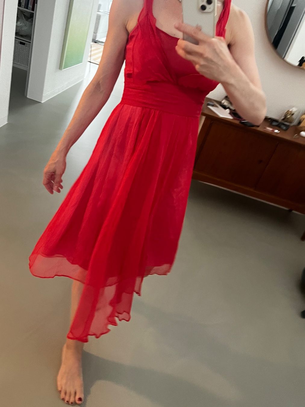 Vestiti: EROTOKRITOS.PARIS.100% Seidenchiffonkleid – Usato da Meilen venduto da Tamara23 1