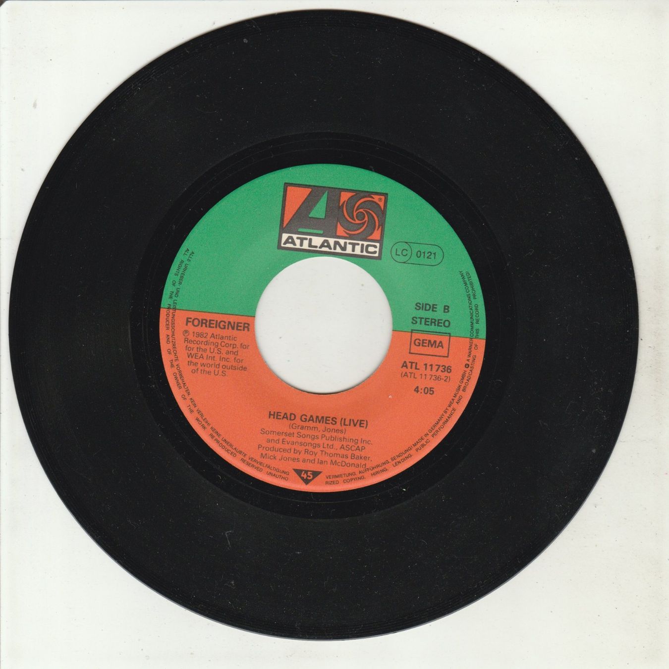 Dischi in vinile: Foreigner - Break it up 7" Vinyl 1981 – Usato da Tübach venduto da JamesStone 3