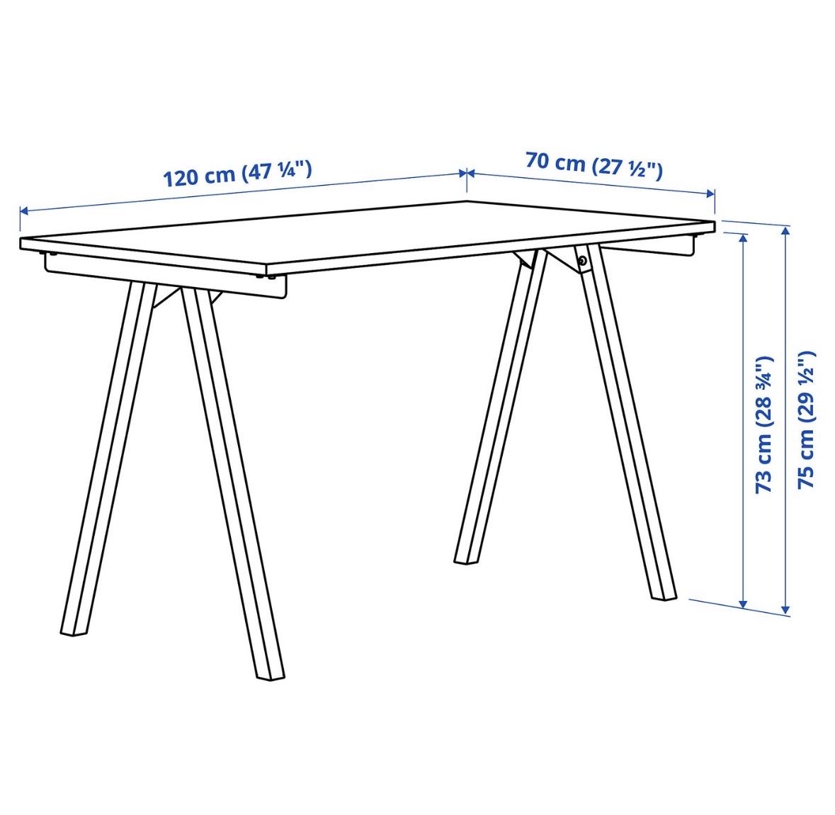 Scrivanie: White Ikea Trotten desk – Usato da Zürich venduto da iam_29bl 2