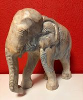 Holz Elefant Deko Figur, Handgeschnitzt, Top Zustand!