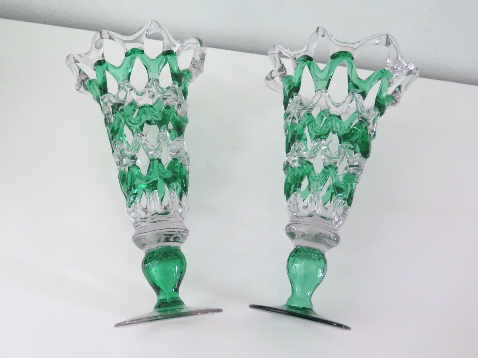 Murano Vasi & Recipienti: Paar GROSSE antike Vasen aus Muranoglas – Usato da Meilen venduto da RosieZurich