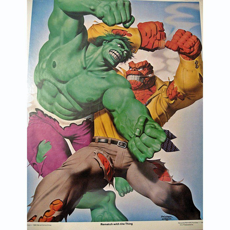 Fumetti: 1980 THE HULK PORTFOLIO MARVEL SUPER HERO 4 FASTNER/LARSON – Nuovo e nell'imballaggio originale da Lugano venduto da YouWantUS 2