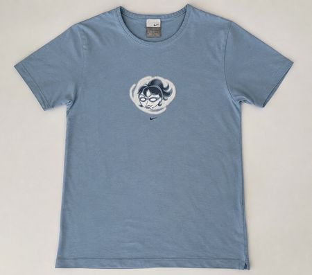     Nike T-Shirt Vintage Style – Hellblau mit Print