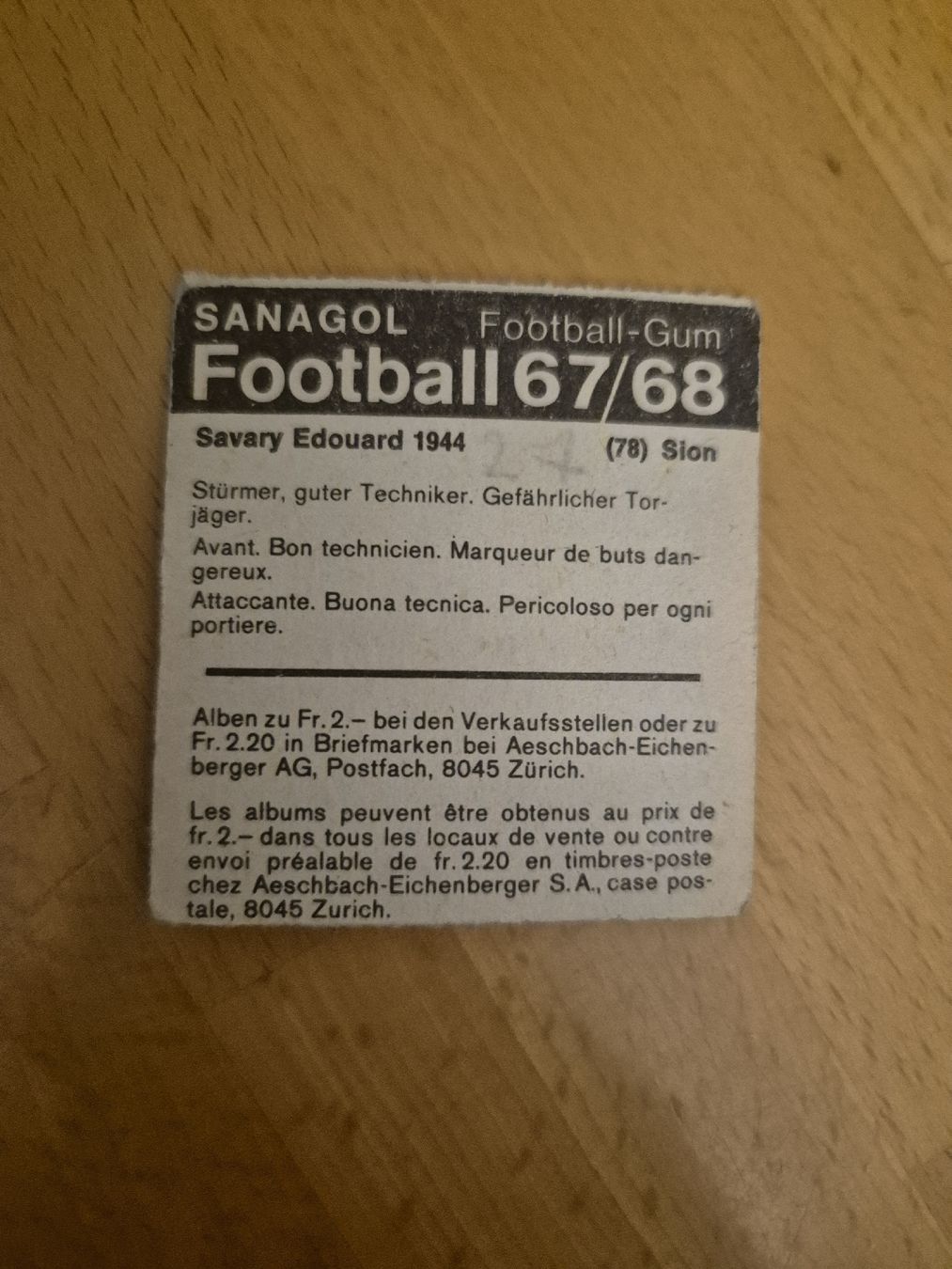 Cartes à collectionner: Fussballbilder/ Karten 1967/1968 – D'occasion à Vilters par Fleiflomi 2