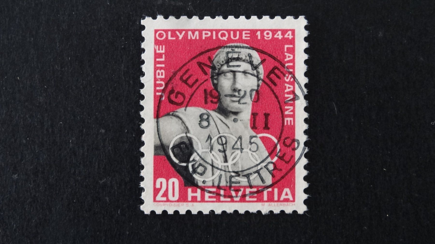 Tutti i francobolli: Vollstempel GENÈVE 1  8.II.45    159 – Usato da Anwil venduto da zuggi57