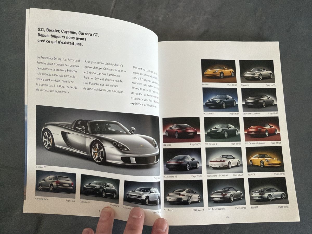 Porsche Documenti: Porsche Broschüre: Les modèles – Nuovo (secondo la descrizione) da Wolfwil venduto da Rolex1 1