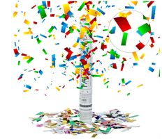 10x Party Popper 40 cm Bunt