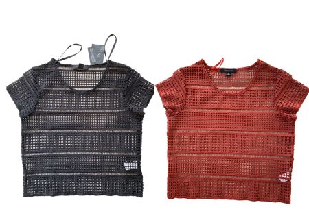 2 neue Blusen in Schwarz und Ziegelrot "S"