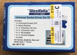 WESTFALIA UNIVERSAL NUSS-SET 18-TEILIG
