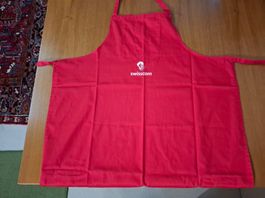 Rote Küchenschürze Swisscom