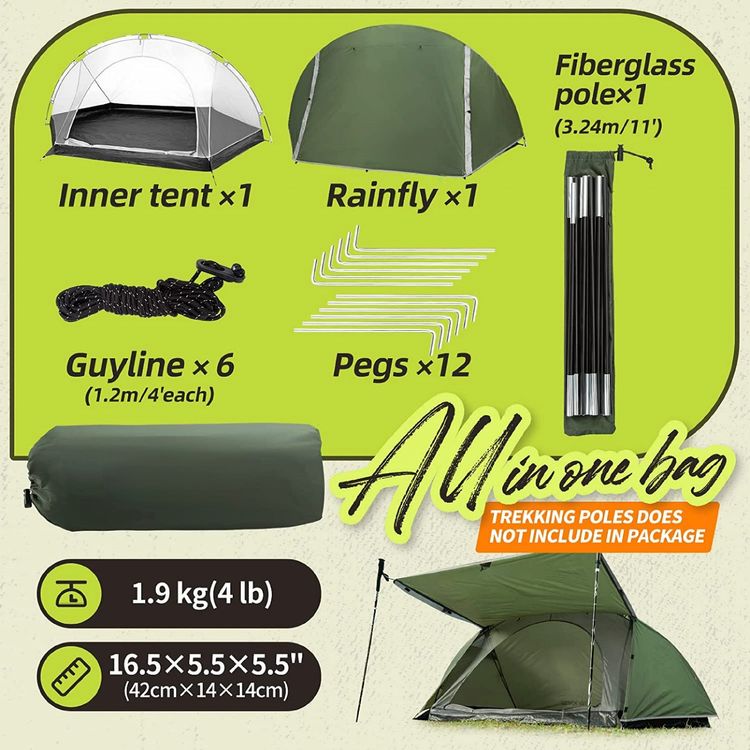 Thous Winds Zeltunterlage 222x110cm - 5000mm Wasserdicht Ultraleicht