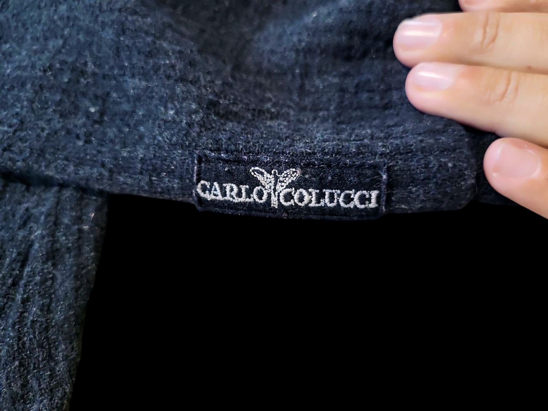 Carlo Colucci Maglioni & Felpe: Carlo Colucci Schwarzer Pullover mit grauem, abstraktem – Usato da Zug venduto da vinokilo 3
