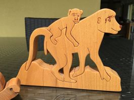 Holzspielzeug Affe Puzzle Weihnachtsgeschenk