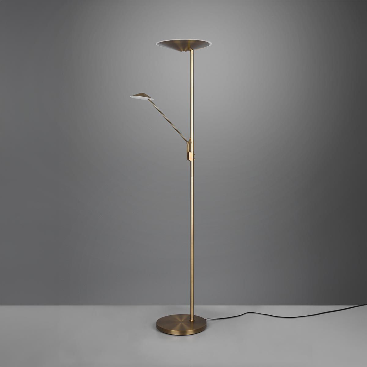 Lampade: LED Stehleuchte, Altmessing, Dimmbar – Nuovo (secondo la descrizione) da Kreuzlingen venduto da Smart-Light 6
