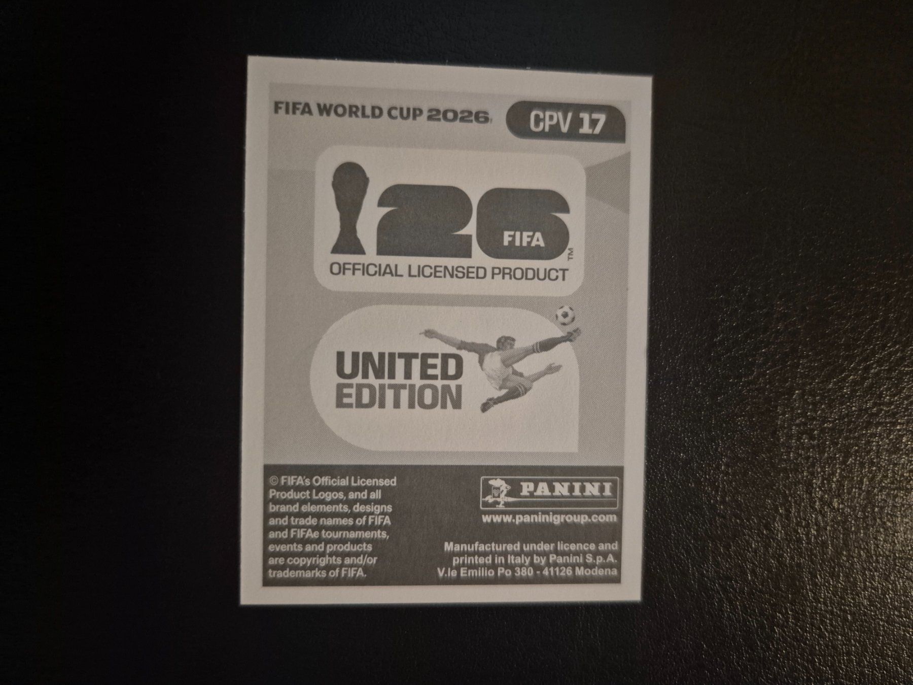 Panini Carte collezionabili: Panini WM 26 CPV 17 – Nuovo (secondo la descrizione) da Rorschacherberg venduto da AJ3108 1